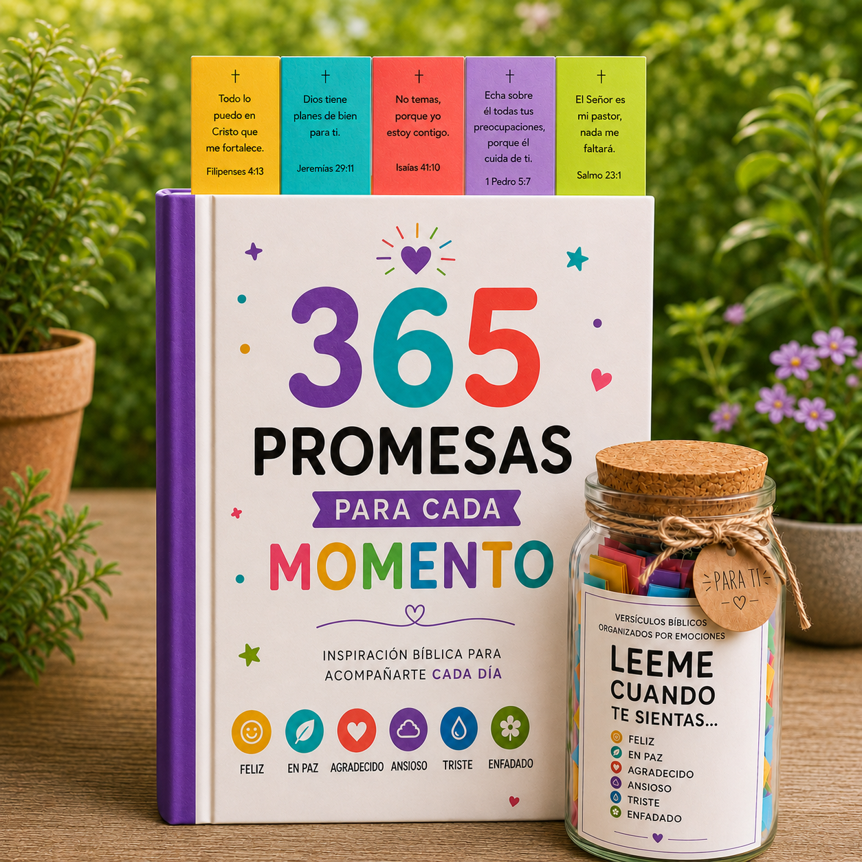 MEGA PACK: Frasco de Promesas Bíblicas + 4 BONOS