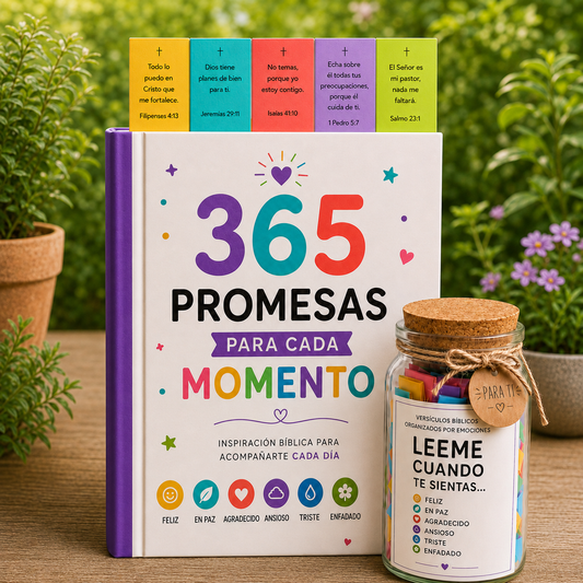 MEGA PACK: Frasco de Promesas Bíblicas + 4 BONOS